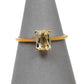 Pre-Owned 9ct Gold Rectangular Spodumene Ring Size N.5