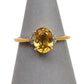 Pre-Owned 9ct Gold Yellow & White Zircon Ring Size N