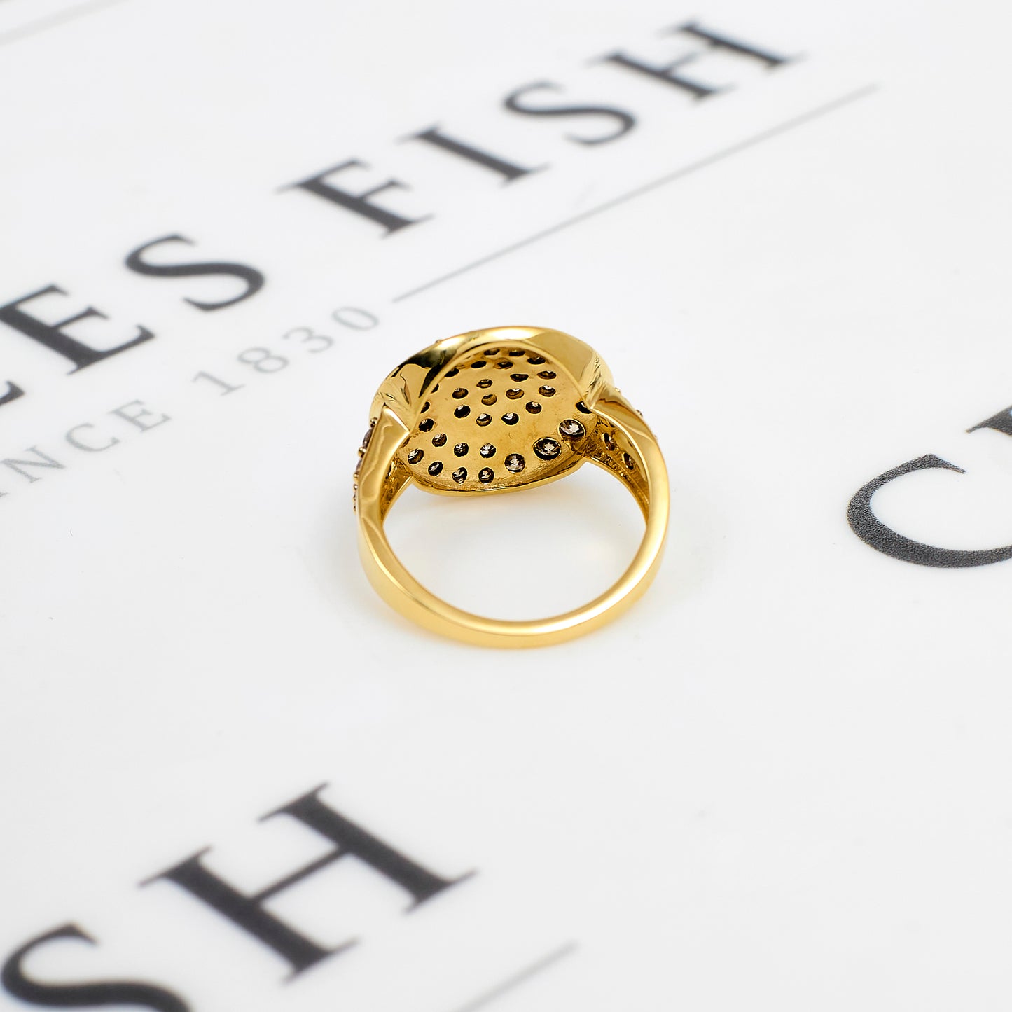Pre-Owned 9ct Gold Diamond Spiral Design Ring Size N