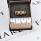Pre-Owned 9ct Gold Red Treated Diamond 5 Cluster Ring Size N