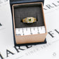 Pre-Owned 9ct Gold Green Treated & White Diamond Ring Size N