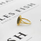 Pre-Owned 9ct Gold Green Treated Diamond Marquise Shape Ring