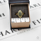 Pre-Owned 9ct Gold Green Treated Diamond Marquise Shape Ring