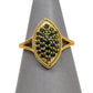 Pre-Owned 9ct Gold Green Treated Diamond Marquise Shape Ring