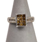 Pre-Owned 9ct White Gold Square Multi Diamond Ring Size N