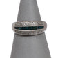 Pre-Owned 9ct White Gold Blue Treated & White Diamond Ring