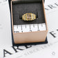 Pre-Owned 9ct Gold Brown & White Diamond Ring Size N