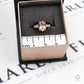 Pre-Owned 9ct Rose Gold Morganite & Diamond Ring Size N.5