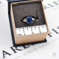 Pre-Owned 9ct White Gold Kyanite & Diamond Ring Size N.5