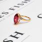 Pre-Owned 9ct Gold Marquise Cut Coated Topaz & Diamond Ring