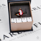Pre-Owned 9ct Gold Marquise Cut Coated Topaz & Diamond Ring