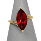 Pre-Owned 9ct Gold Marquise Cut Coated Topaz & Diamond Ring