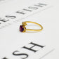 Pre-Owned 9ct Gold Garnet & Diamond Crossover Ring Size N