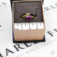 Pre-Owned 9ct Gold Garnet & Diamond Crossover Ring Size N