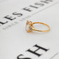 Pre-Owned 9ct Gold Beryl & Diamond Ring Size N