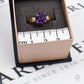 Pre-Owned 9ct Gold Amethyst & Diamond Ring Size N.5