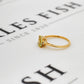 Pre-Owned 9ct Gold Rectangle Spodumene & Diamond Ring Size N