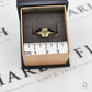 Pre-Owned 9ct Gold Rectangle Spodumene & Diamond Ring Size N