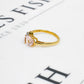 Pre-Owned 9ct Gold Oval Morganite & Diamond Ring Size N