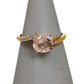Pre-Owned 9ct Gold Oval Morganite & Diamond Ring Size N