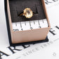 Pre-Owned 9ct Gold Oval Labradorite & Diamond Ring Size N.5