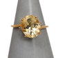 Pre-Owned 9ct Gold Oval Labradorite & Diamond Ring Size N.5