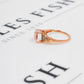 Pre-Owned 9ct Rose Gold Kunzite & Diamond Ring Size N.5