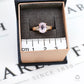 Pre-Owned 9ct Rose Gold Kunzite & Diamond Ring Size N.5