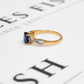 Pre-Owned 9ct Gold Oval Kyanite & Diamond Ring Size N