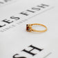 Pre-Owned 9ct Gold Treated Sapphire & Diamond Ring Size N