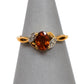 Pre-Owned 9ct Gold Treated Sapphire & Diamond Ring Size N
