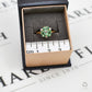 Pre-Owned 9ct Gold 3 Green Treated Sapphire & Diamond Ring