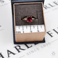 Pre-Owned 9ct Gold Oval Garnet & Diamond Ring Size N