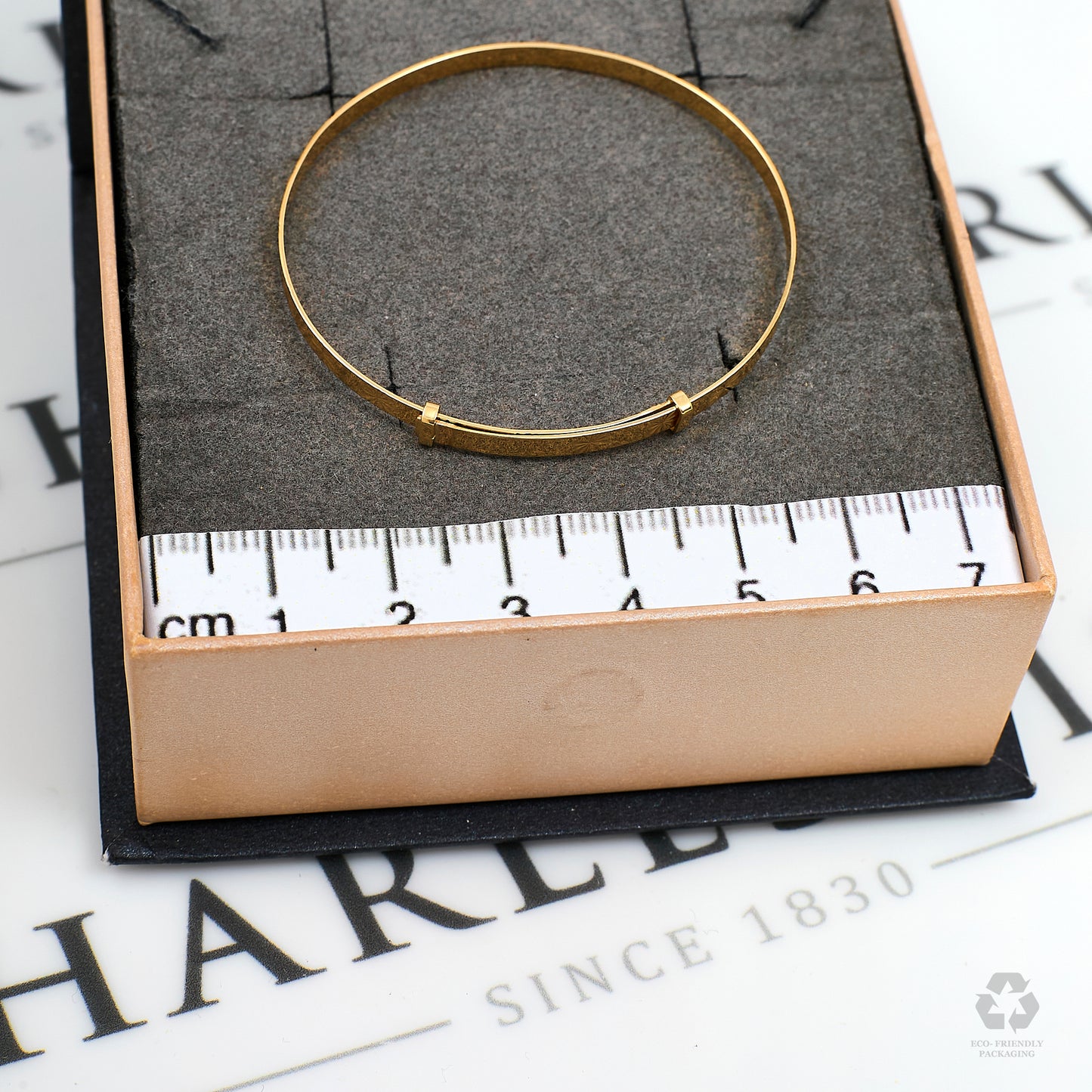 Pre-Owned 9ct Gold Child Patterned Bangle Expandable