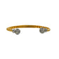 Pre-Owned 9ct Gold CZ Child Twist Torque Bangle & ID Plate