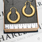Pre-Owned 9ct Gold Bead Design Creole Hoop Earrings