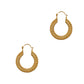Pre-Owned 9ct Gold Bead Design Creole Hoop Earrings