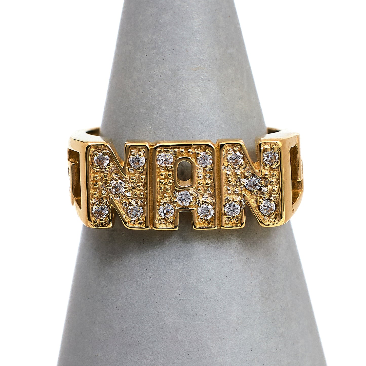 Pre-Owned 9ct Gold CZ NAN Cherish Ring Size L
