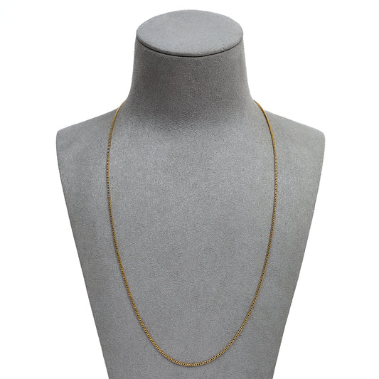 Pre-Owned 9ct Gold Curb Chain Necklace 21 Inch
