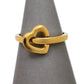 Pre-Owned 9ct Gold Floating Heart Tassel Ring Size M