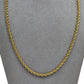 Pre-Owned 9ct Gold Rope Chain Necklace 20 Inch