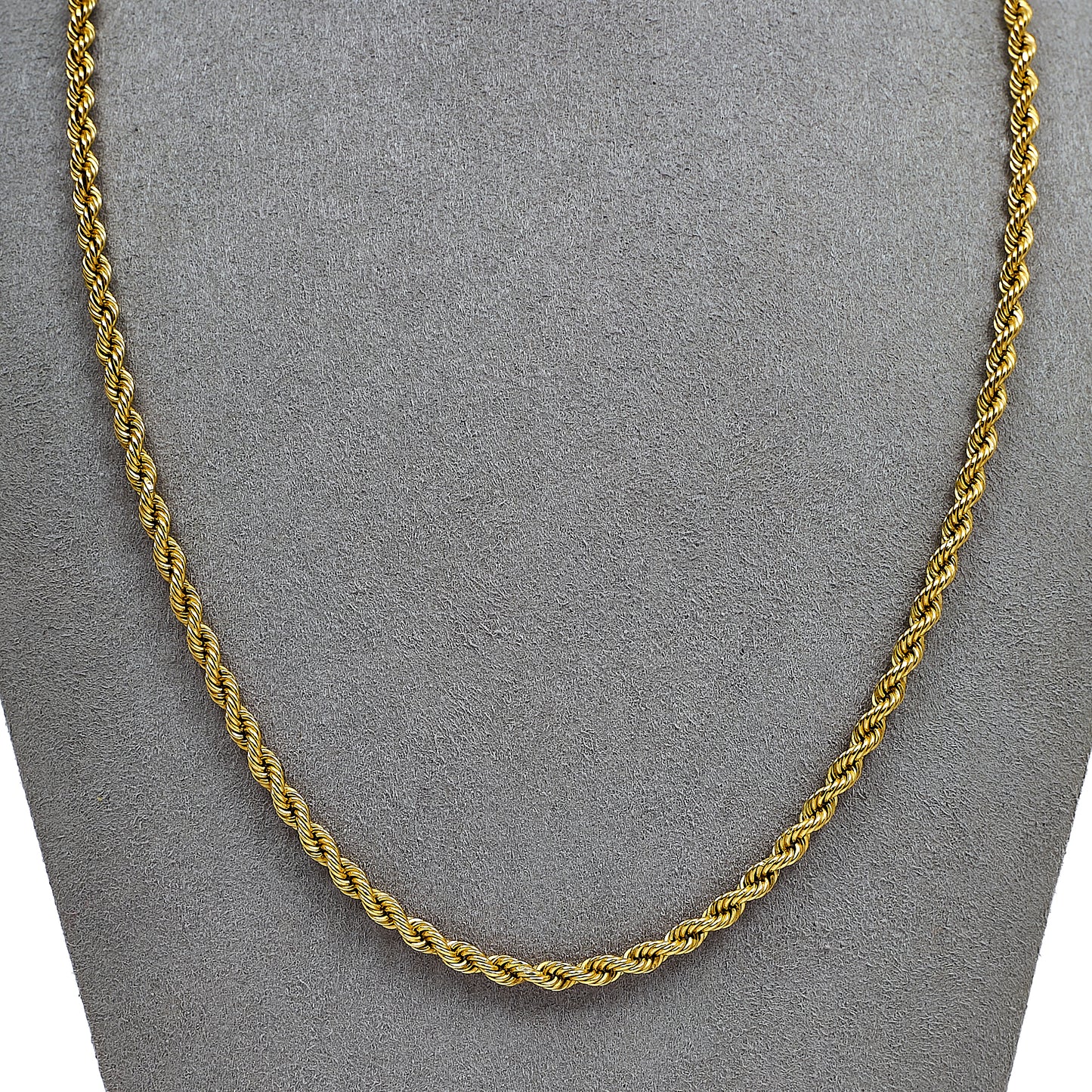 Pre-Owned 9ct Gold Rope Chain Necklace 20 Inch
