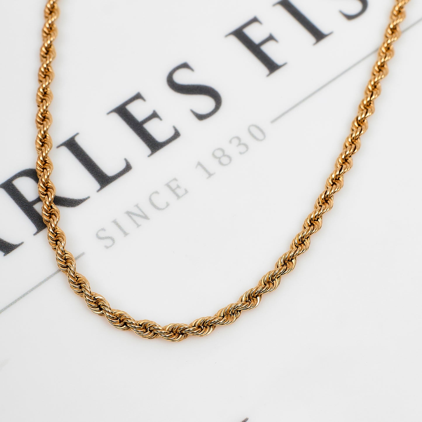Pre-Owned 9ct Gold Rope Chain Necklace 20 Inch