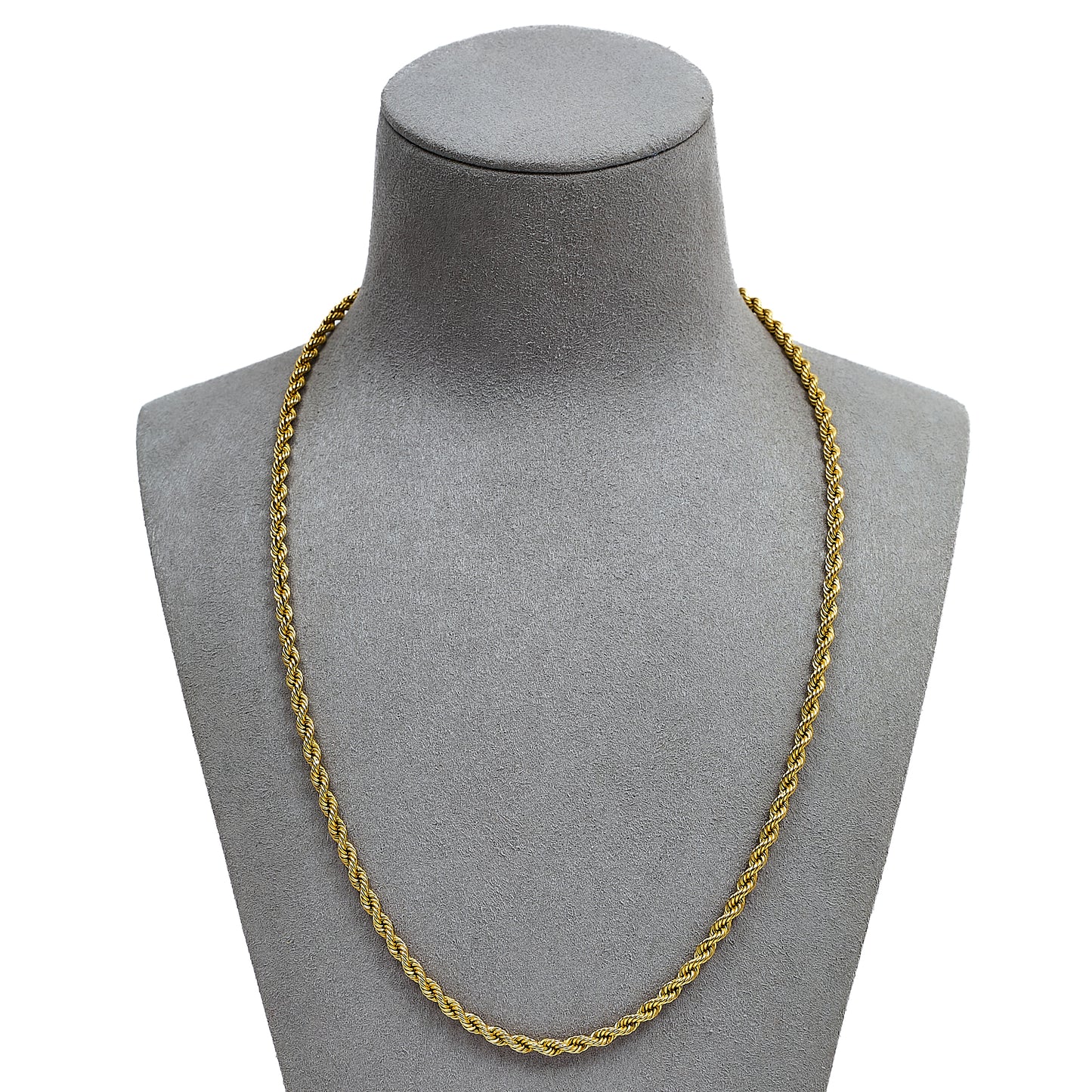 Pre-Owned 9ct Gold Rope Chain Necklace 20 Inch