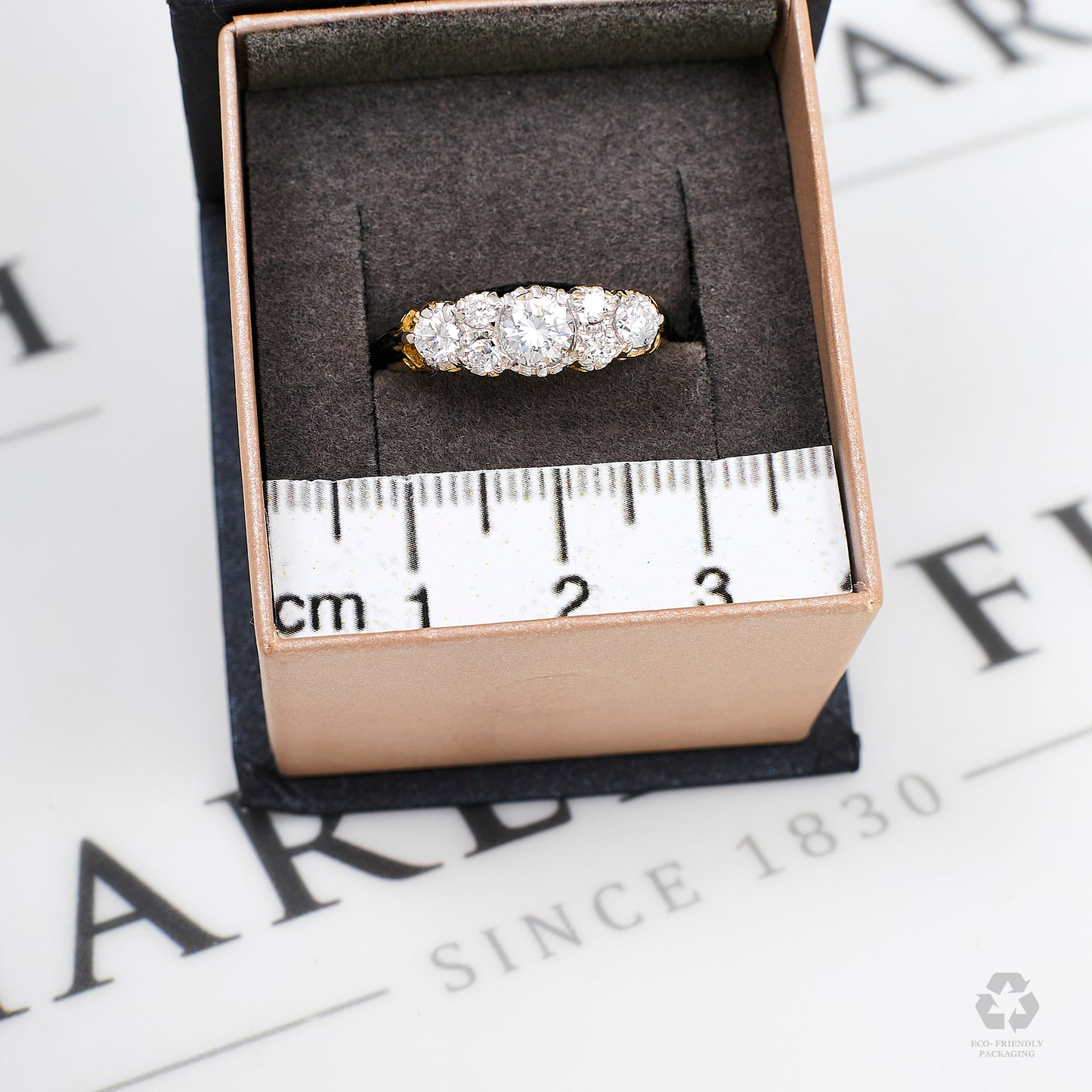 Pre-Owned 14ct Gold CZ Dress Ring Size Q