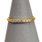 Pre-Owned 14ct Gold 7 CZ Dress Ring Size S