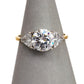 Pre-Owned 14ct Gold 3 CZ Dress Ring Size P