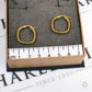Pre-Owned 9ct Gold Square Creole Hoop Earrings