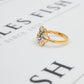 Pre-Owned 9ct Gold 2 Tone Flower Design Ring Size O