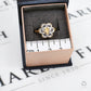 Pre-Owned 9ct Gold 2 Tone Flower Design Ring Size O